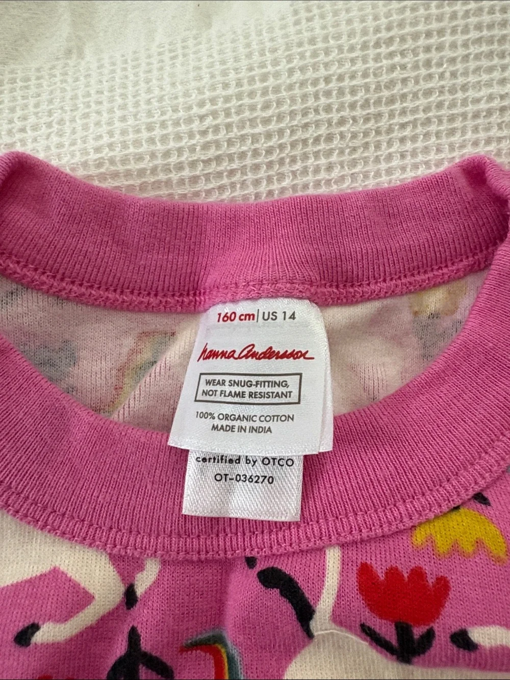 Kids Pink Unicorn Thermal Pajama Set
